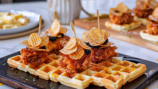 Mini Chicken and Waffles Dish