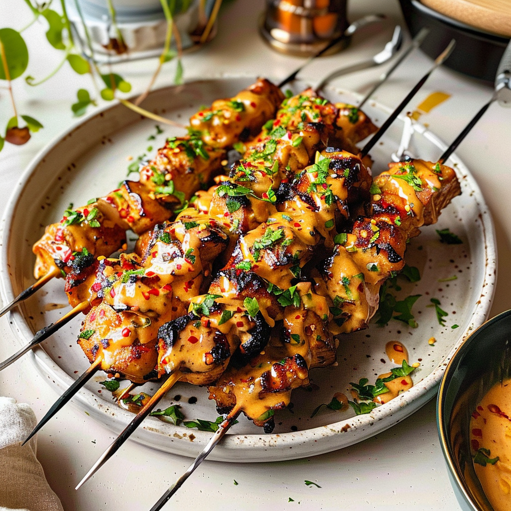 Bang Bang Chicken Skewers Recipe