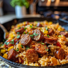 Cajun Sausage and Rice Skillet