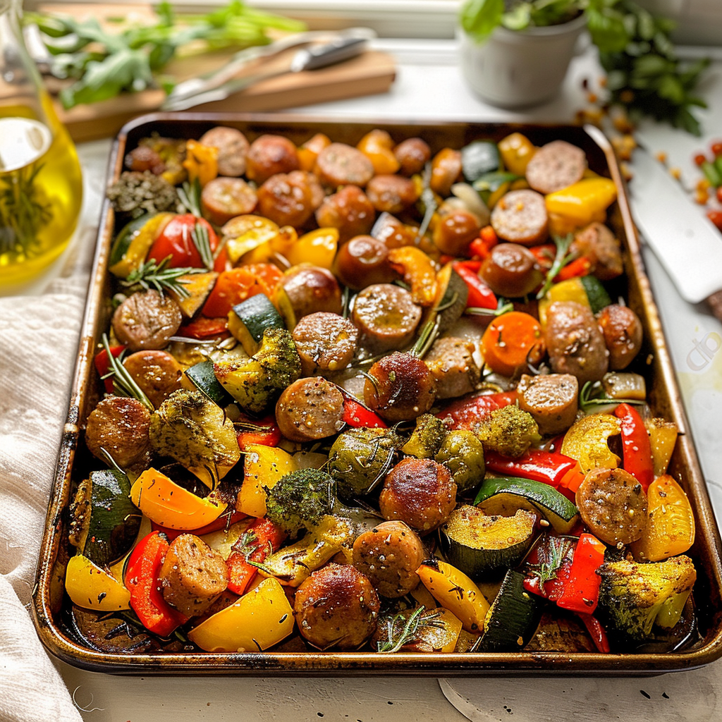 Sheet Pan Sausage and Veggies