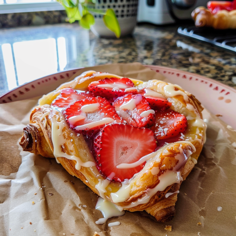 Delicious Strawberry Danish Pastry