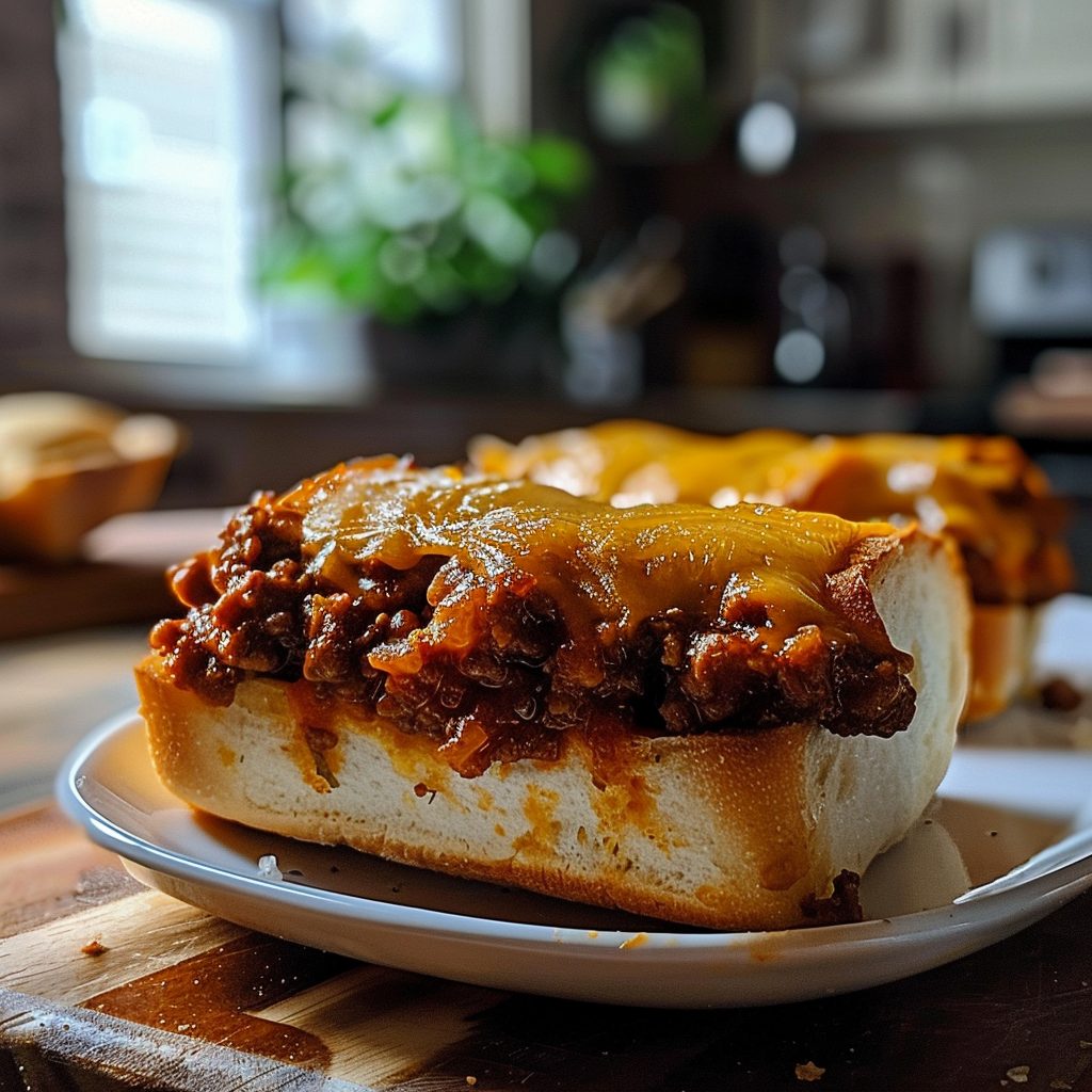 Cheesy Garlic Bread Sloppy Joe Melts
