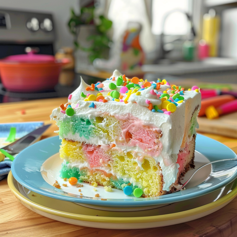 Colorful Easter Poke Cake