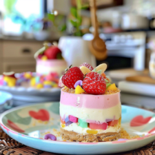 Easter No-Bake Mini Cheesecakes