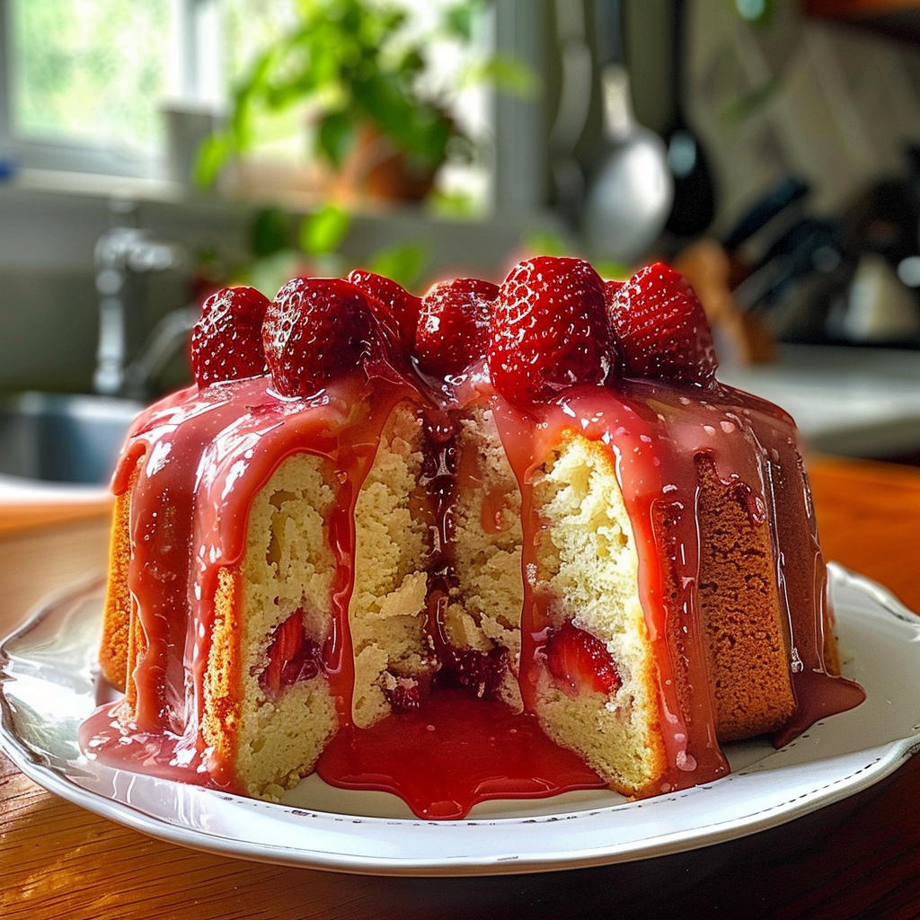 Strawberry Cheesecake Pound Cake