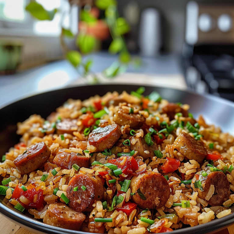 Delicious One Pot Sausage And Rice