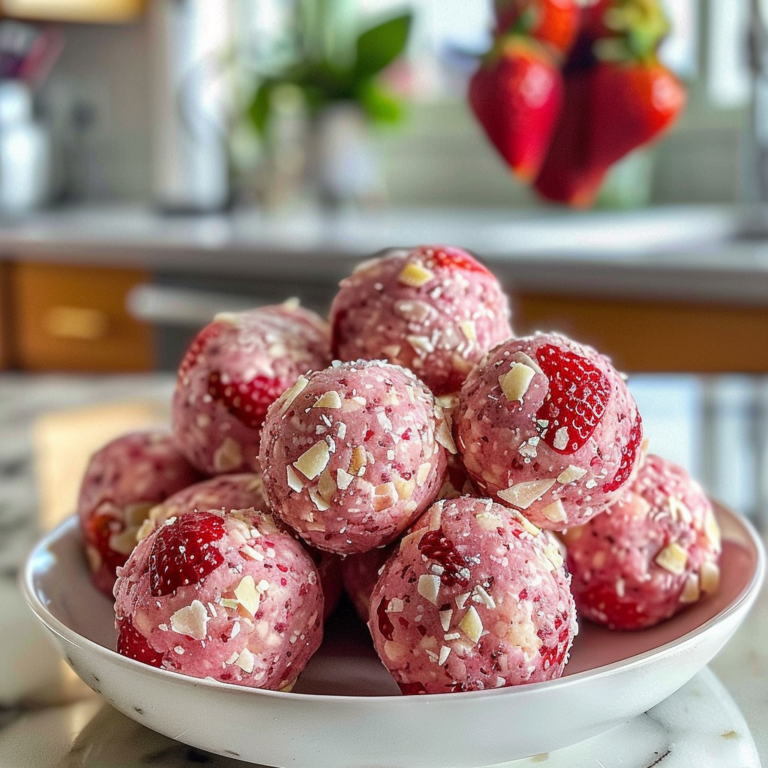 Strawberry Cheesecake Protein Balls