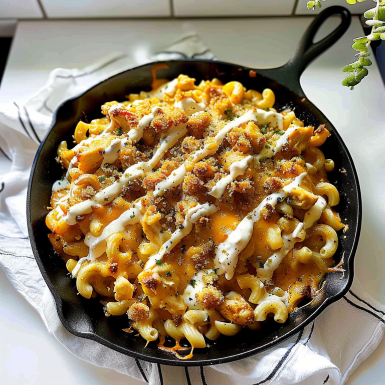 Buffalo Chicken Mac and Cheese Dish