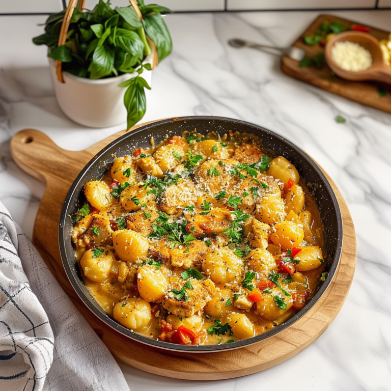 Garlic Chicken Gnocchi Skillet