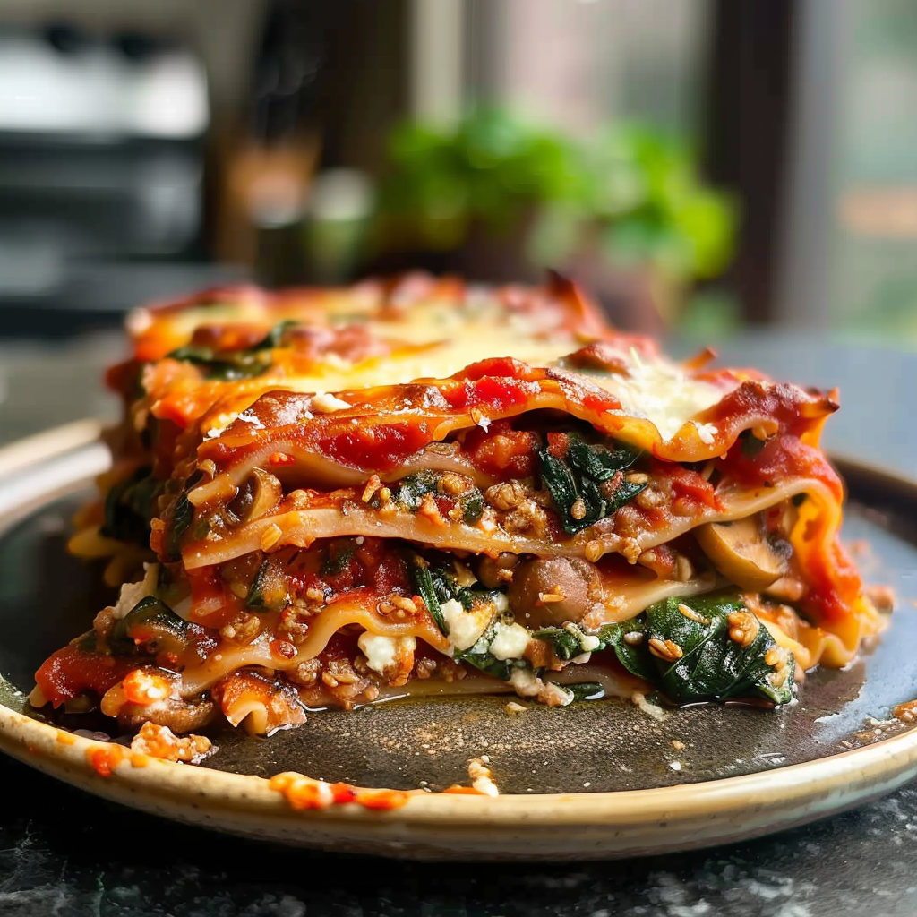 Mushroom and Spinach Lasagna
