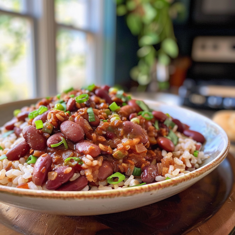 Louisiana Red Beans and Rice Dish
