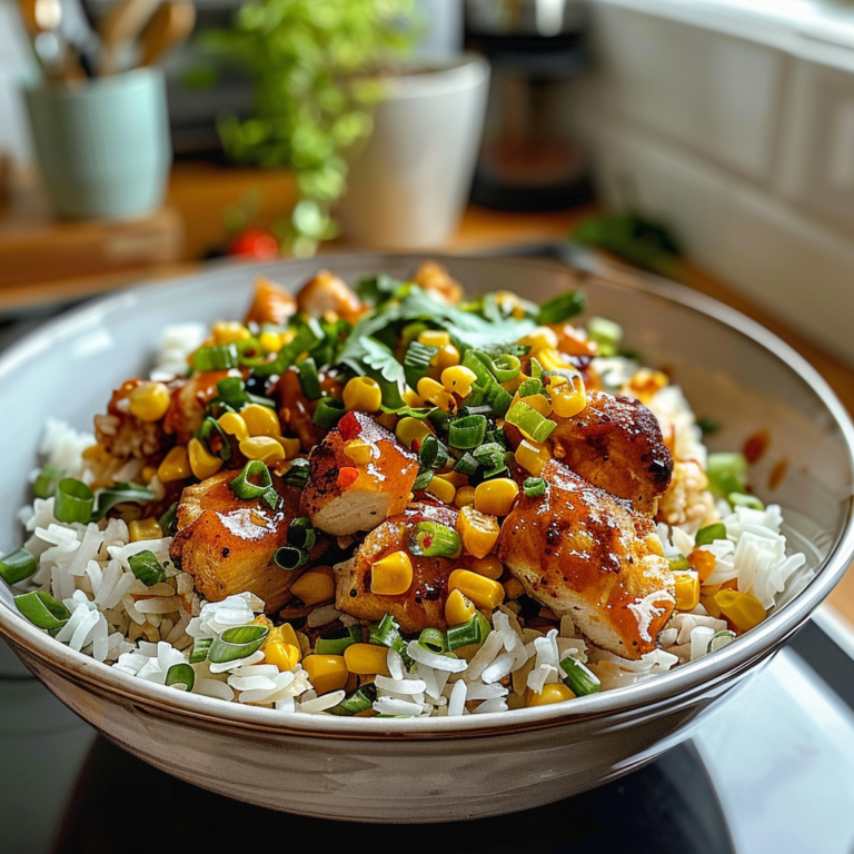 Street Corn Chicken Rice Bowl