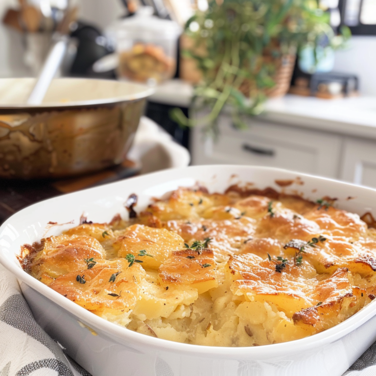 French Onion Potato Bake Dish