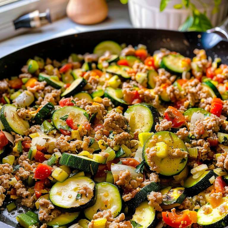 Ground Turkey and Zucchini Skillet