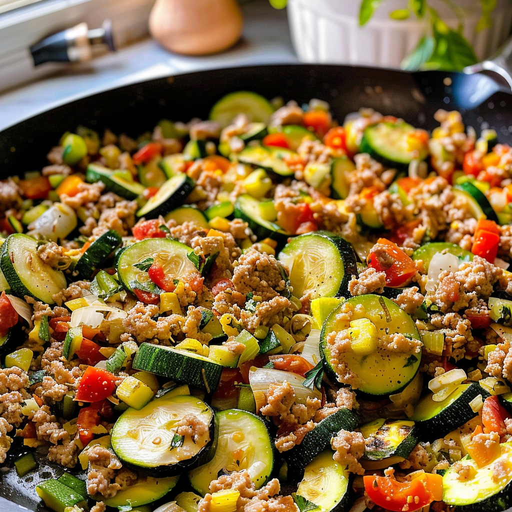 Ground Turkey and Zucchini Skillet