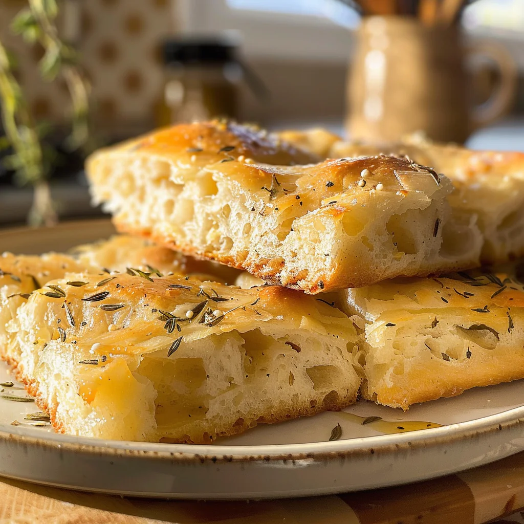 Focaccia Bread Freshly Baked