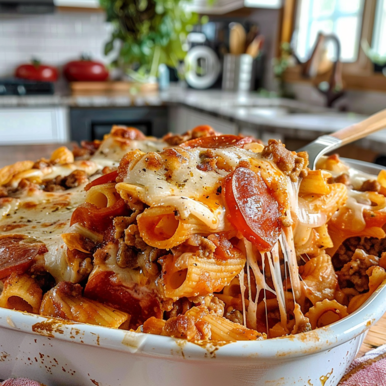 Delicious Easy Pizza Pasta Bake
