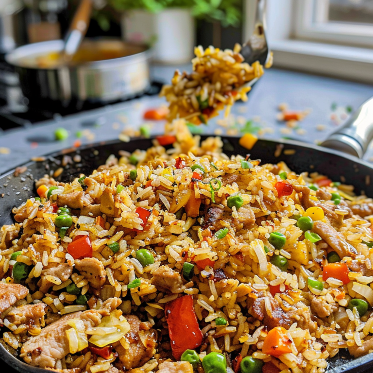 Blackstone Fried Rice Cooking Process