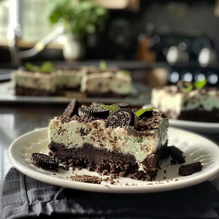 Mint Oreo Cheesecake Bars