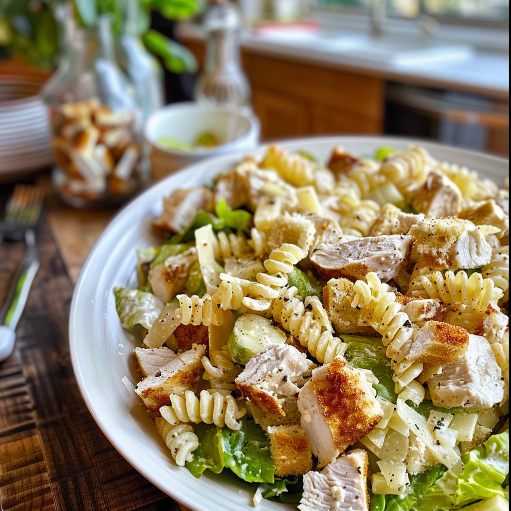 Delicious Chicken Caesar Pasta Salad