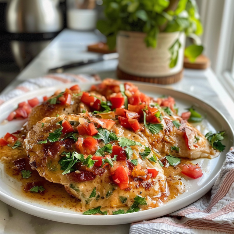Smothered BLT Chicken Dish