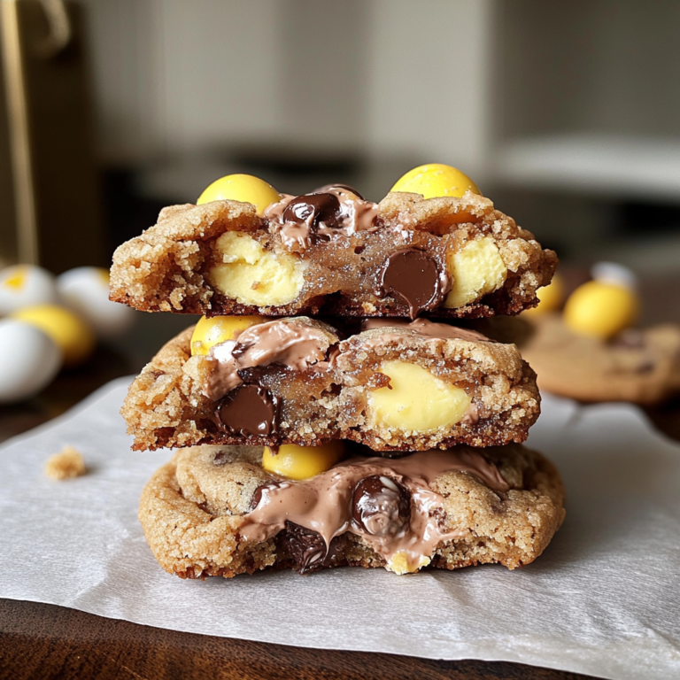 Brown Butter Cadbury Creme Egg Cookies