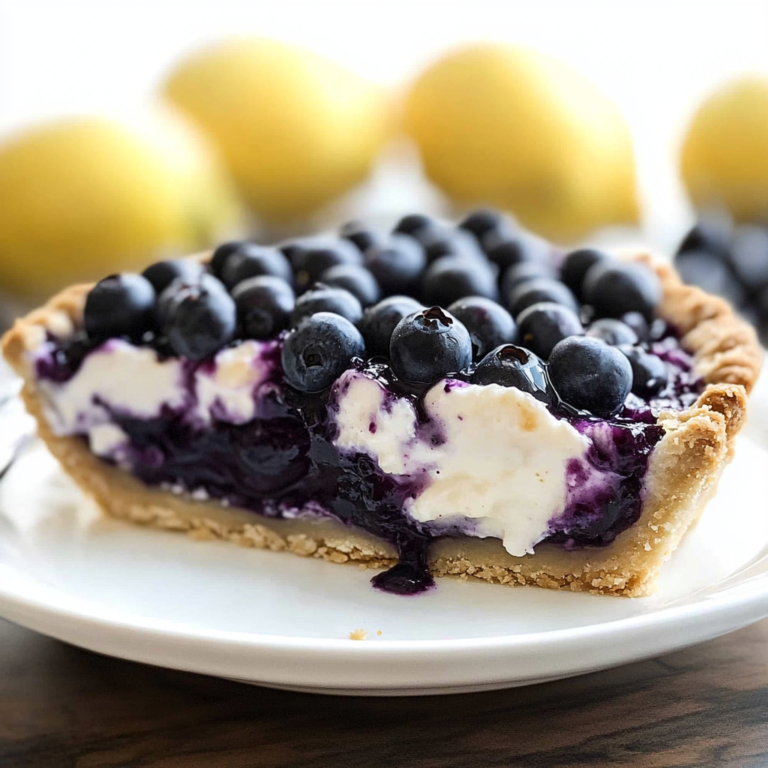 No Bake Lemon Blueberry Pie