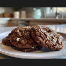 Chewy Chocolate Mint Cookies