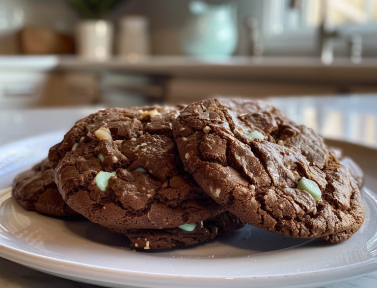 Chewy Chocolate Mint Cookies