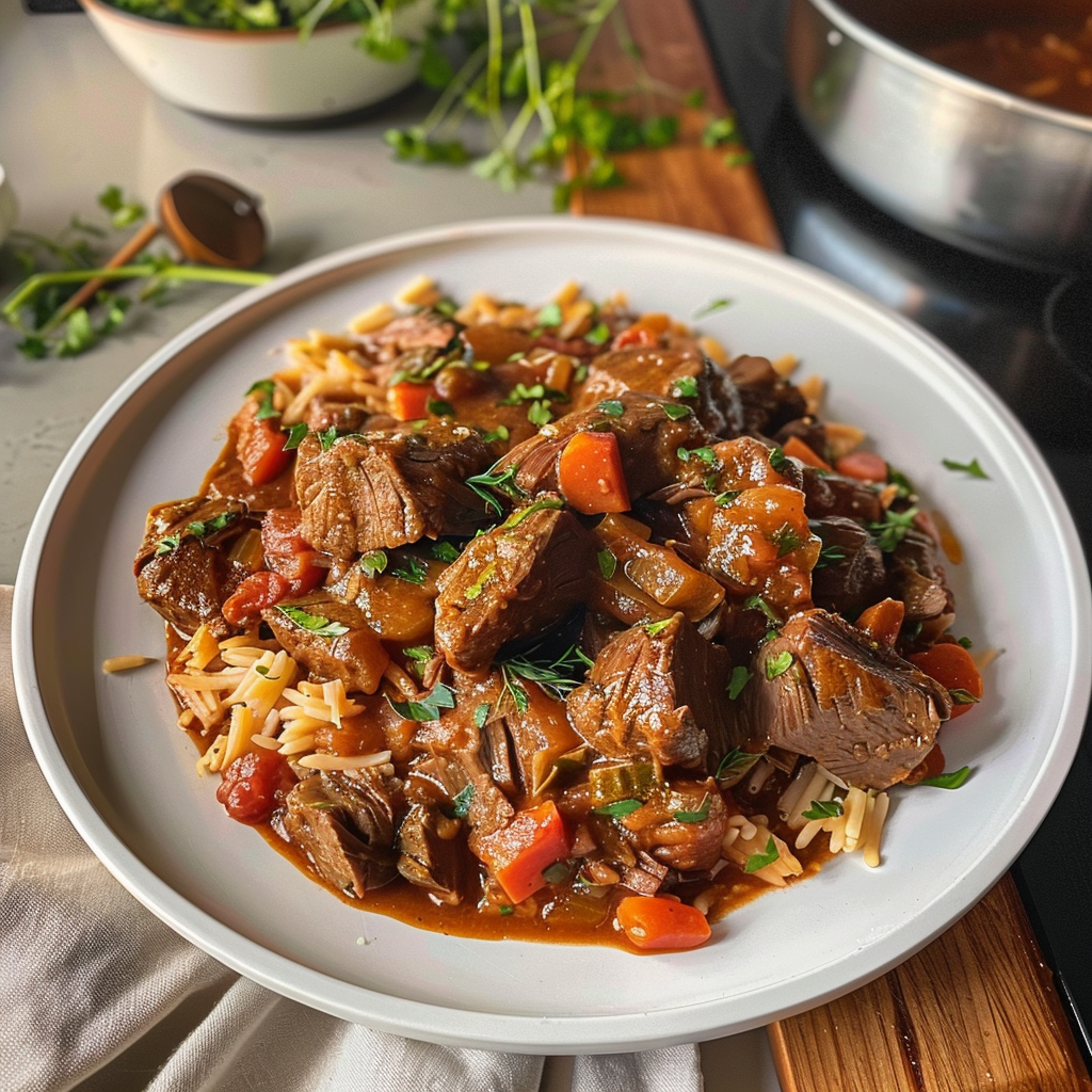 Giouvetsi Greek Beef Stew