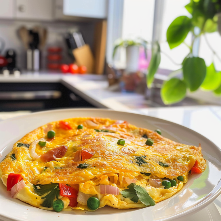 Western Omelette on a Plate