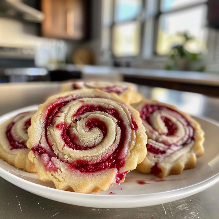 Raspberry Swirl Cookies