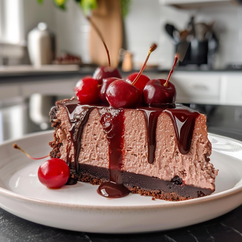 Tempting Black Forest Cheesecake