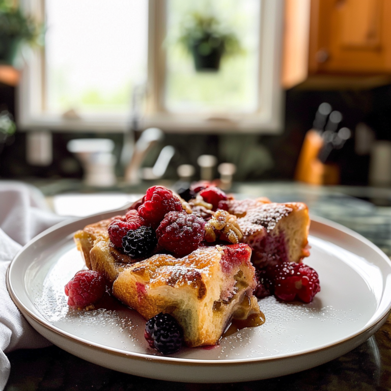 Berries and Cream Overnight French Toast
