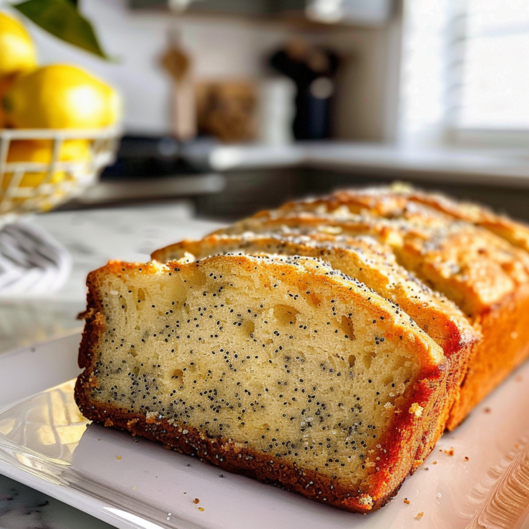 Lemon Poppy Seed Bread Freshly Baked