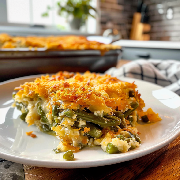 Cheddar Bay Green Bean Casserole