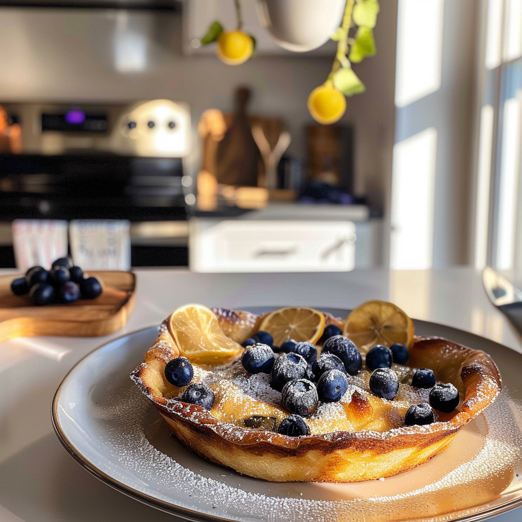 Lemon Blueberry Dutch Baby