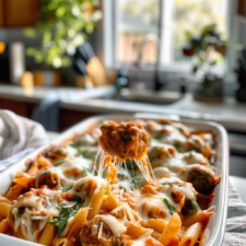 Dump and Bake Meatball Casserole