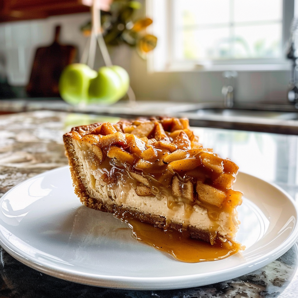 Caramel Apple Cheesecake Slice