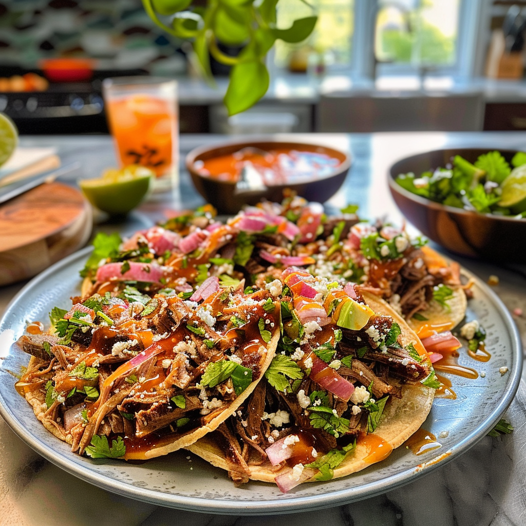 Honey Chipotle Shredded Beef Tacos