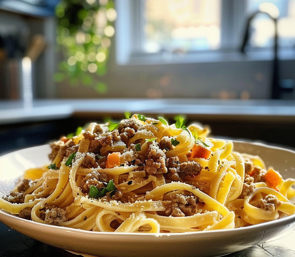 Cheesy Garlic Butter Linguine Pasta