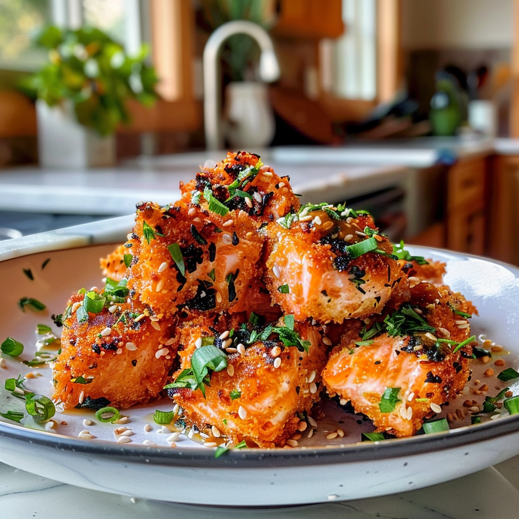 Crispy Bang Bang Salmon Bites