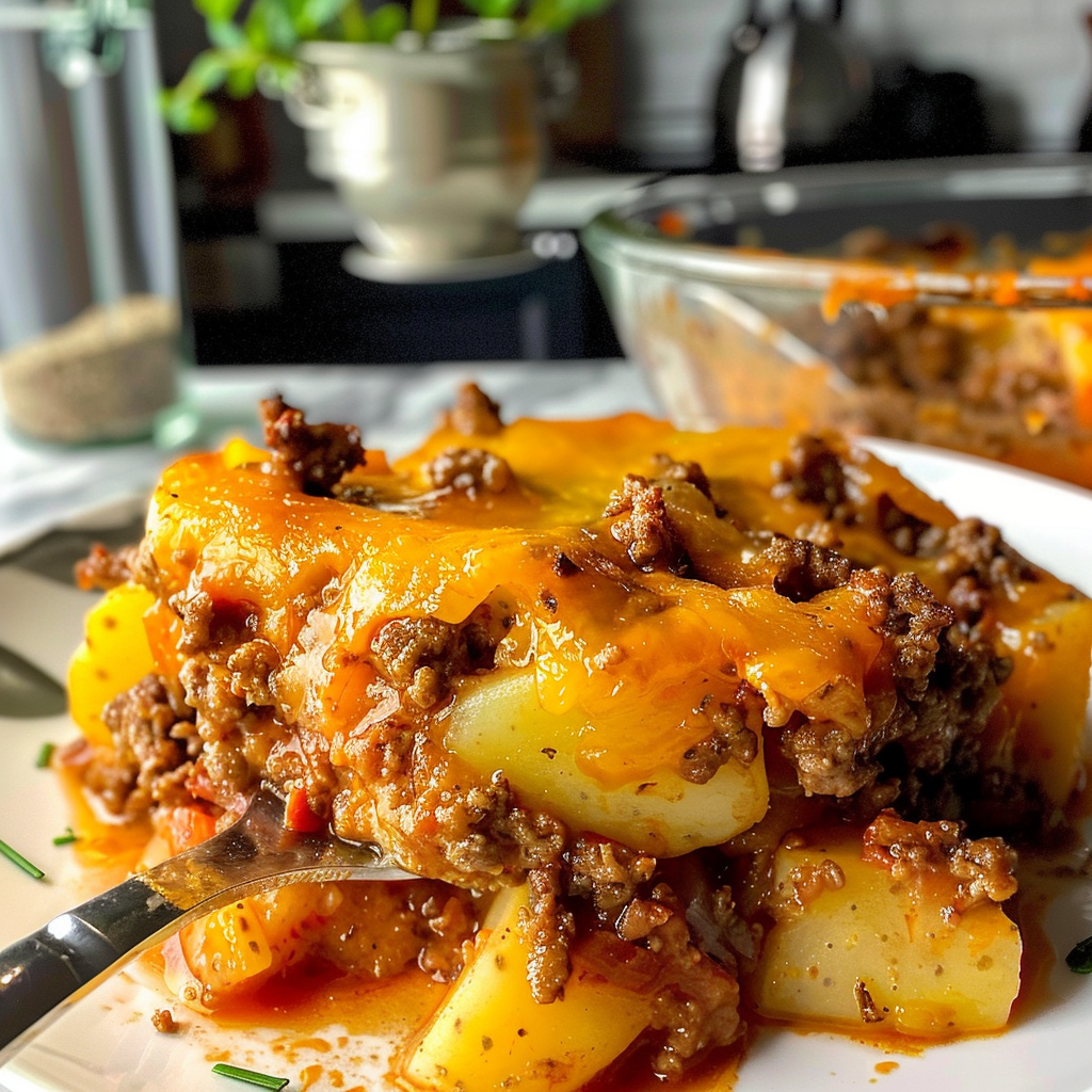 Ground Beef and Potatoes Casserole