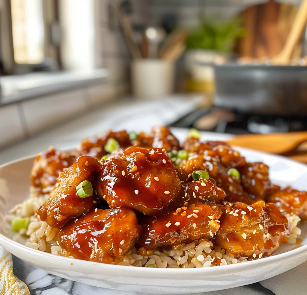 Sticky Honey Chicken Dish