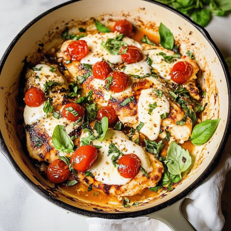 Baked Caprese Chicken Skillet Recipe