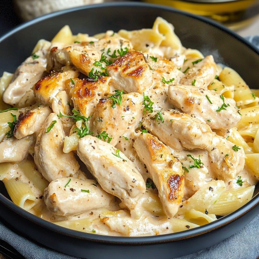 Creamy Garlic Chicken Pasta Recipe