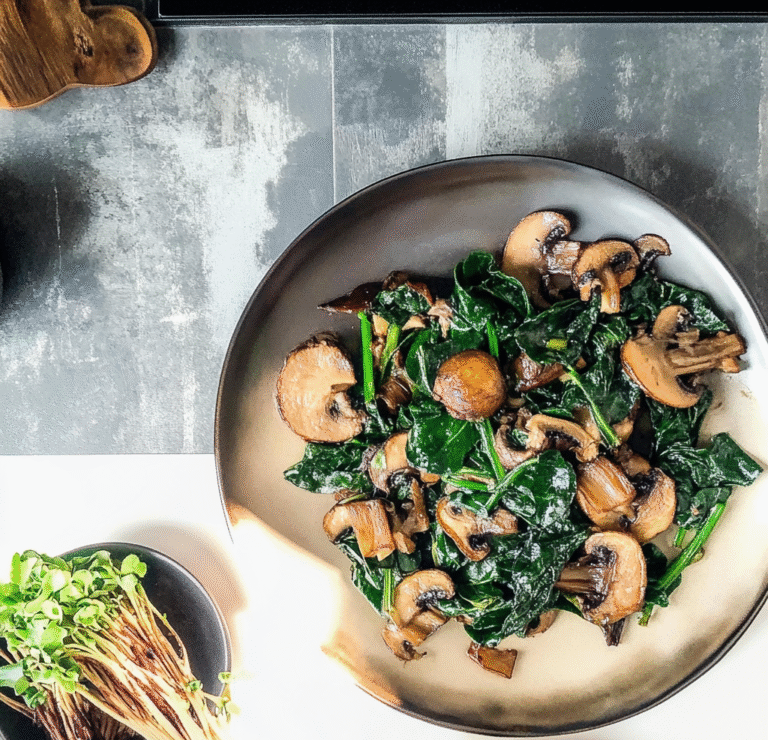 Sauteed Spinach and Mushrooms Recipe