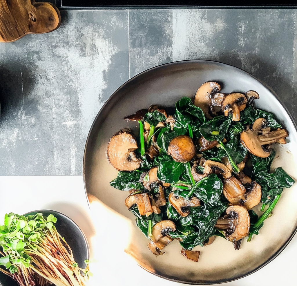Sauteed Spinach and Mushrooms Recipe
