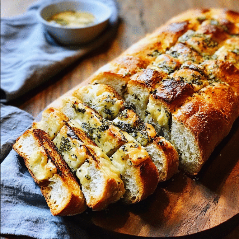 Easy French Baguettes with Cheese & Garlic