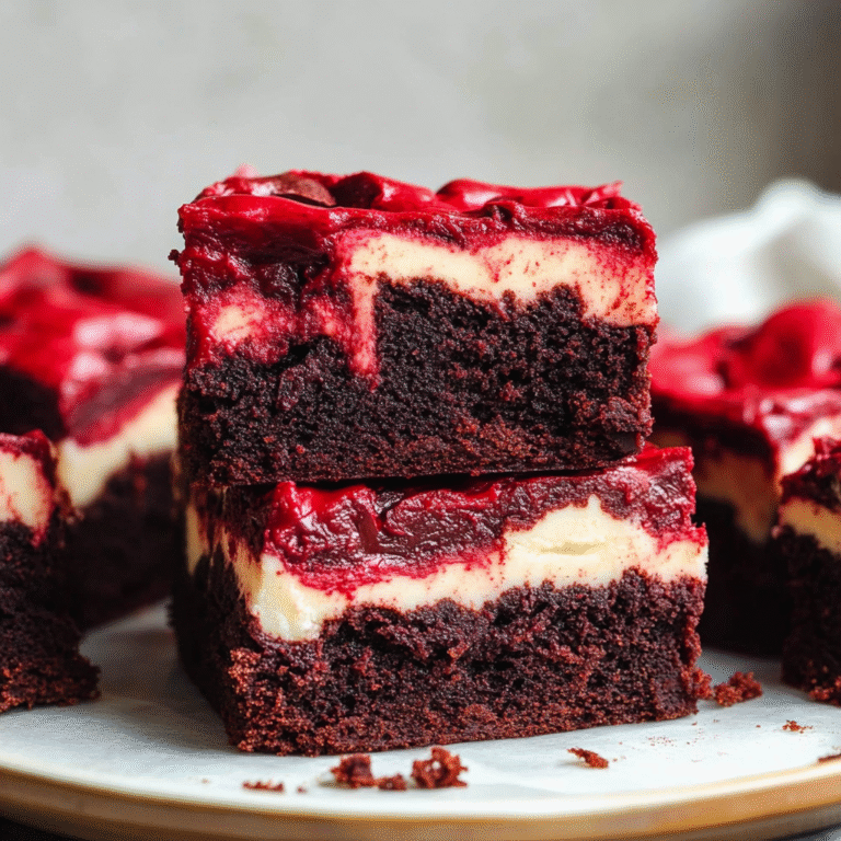 Rich Red Velvet Fudge Brownies